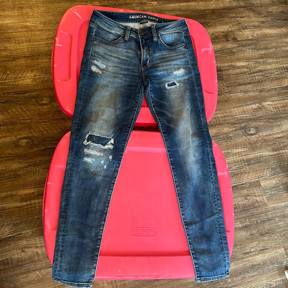 American eagle patch skinny jeans